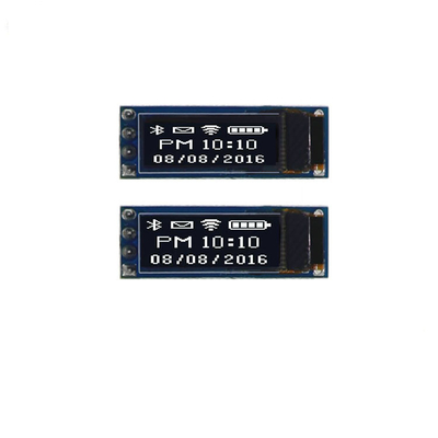 0.69 Inch PMOLED Display Module With PCBA 96x16 Resolution 4 Pins IIC Interface