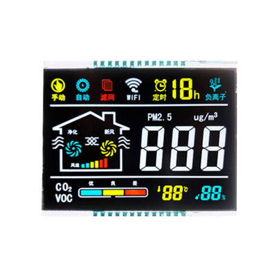 VA Segment Lcd Display Serial Parallel Interface,  54.5x83x2.34 Outline Size