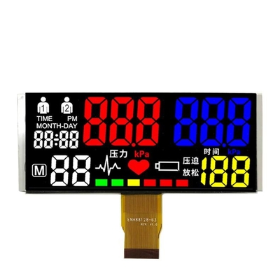 5.7 Inch Custom Segment LCD Display,  Programmable 1/4 Duty 1/3 Bias