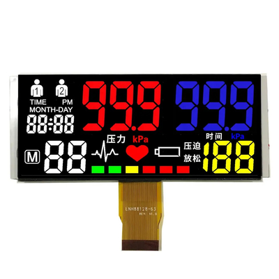5.7 Inch Custom Segment LCD Display,  Programmable 1/4 Duty 1/3 Bias