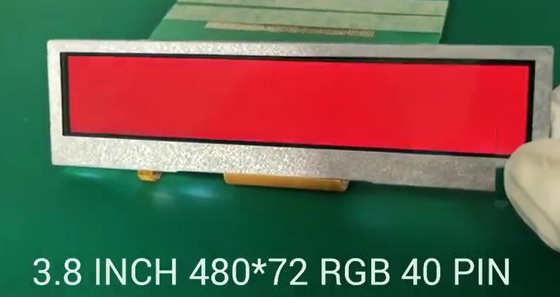 3.8 inch  Bar Type TFT LCD , 480X72 Resolution, 40 pins RGB interface, 300cd/m2,
