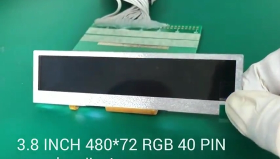 3.8 inch  Bar Type TFT LCD , 480X72 Resolution, 40 pins RGB interface, 300cd/m2,
