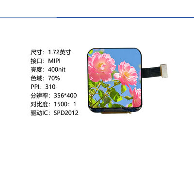 1.72 inch amoled display module with incell touch  356*400 dots MIPI interface,driving ic  SPD2012 400c/d