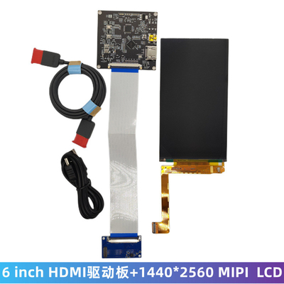 6 Inch LCD TFT Display,  1440x2560 Resolution,  50 Pins MIPI Interface With HDMI Board
