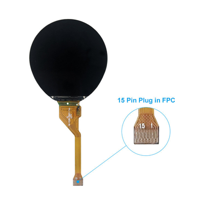 1.39 Inch Round Display, TFT LCD 360x360 ,  15 Pins QSPI Interface,  400 CD/M2
