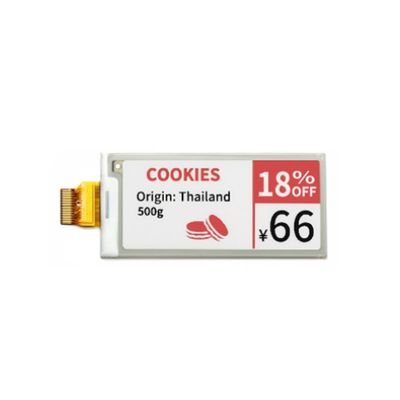 จอแสดงผล E-paper ขนาด 2.9 นิ้ว ความละเอียด 128x296 และอินเทอร์เฟซ SPI สำหรับชั้นวางสินค้าอิเล็กทรอนิกส์และกระดาษโน้ต