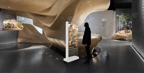 55-inch OLED transparent screen-Floor-standing L-style  1920*1080 Resolution 600 Nits   Oled Transparent Oled Panel