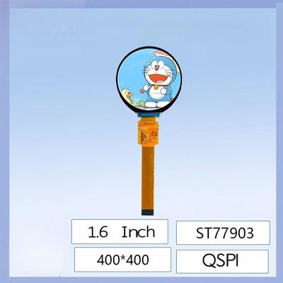 1.6Inch Round IPS TFT LCD Display-400x400 High Resolution, ST77903 Driver IC, 16PIN Plug-In Interface, Full-Color, Wide Viewing Angle for Smart Wearables/Industrial Instruments/DIY Electronic Projects