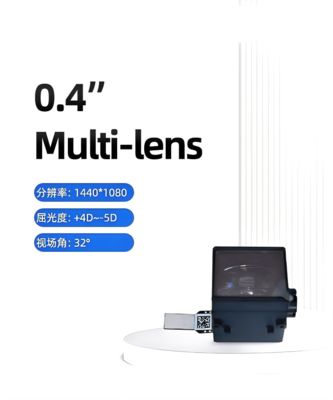 【ช่องมองภาพอิเล็กทรอนิกส์ HD EVF ขนาด 0.4 นิ้ว】โซลูชัน Type-C สำหรับช่องมองภาพอิเล็กทรอนิกส์ ความละเอียด 1440×1080 เหมาะสำหรับอุปกรณ์อุตสาหกรรม / เครื่องมือแพทย์ / กล้องโทรทรรศน์ PPI สูง ความหน่วงต่ำ