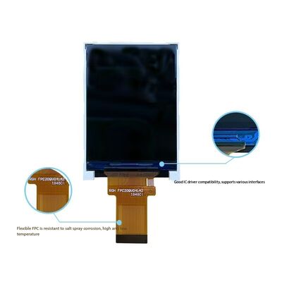 2.0 Inch IPS TFT Color Display with MCU 6bit Interface, All View, 3 LEDS Backlight and 240x320 Resolution ST7789V IC