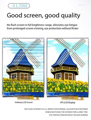 หน้าจอสี IPS TFT ขนาด 2.4 นิ้ว ความละเอียด 240x320 อินเทอร์เฟซ MIPI 2Lane ความสว่าง 250nits และหน้าจอ LCD TFT LED สีขาว 6 ดวง