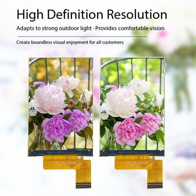 3.5 Inch IPS TFT Color Display Module with MCU 8bit Interface All View Angle and ST7796U Driving IC for Industrial Applications