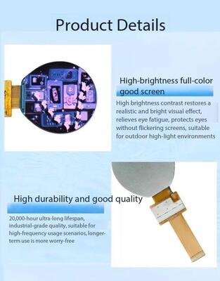 1.45 Inch IPS TFT Color Display Module with SPD2010 IC, 412(RGB)X412 Resolution and SPI 4L/MIPI/QSPI Interface